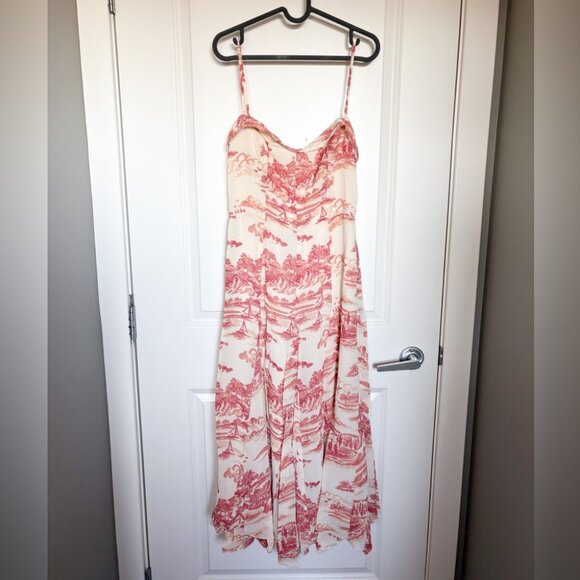 NEW NWT Reformation Fredo Dolce Vita Watercolor Toile Midi-Dress - Picture 5 of 9